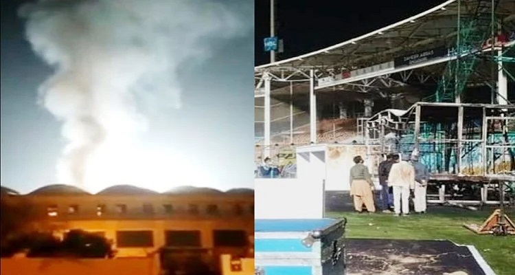 pakistan 4 પાકિસ્તાનમાં સુપર લીગ શરૂ થતાં પહેલા કરાચીના સ્ટેડિયમમાં ભીષણ આગ
