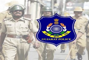 Gujarat police in action
