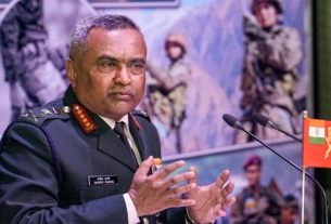 Army chief warned China