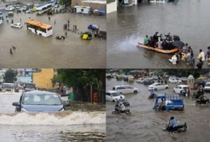 Untitled 13 5 ગુજરાતમાં મુશળધાર વરસાદ,રાજકોટમાં ધોરાજી ડૂબ્યું પાણીમાં; IMDએ યલો અને ઓરેન્જ એલર્ટ કર્યું જારી