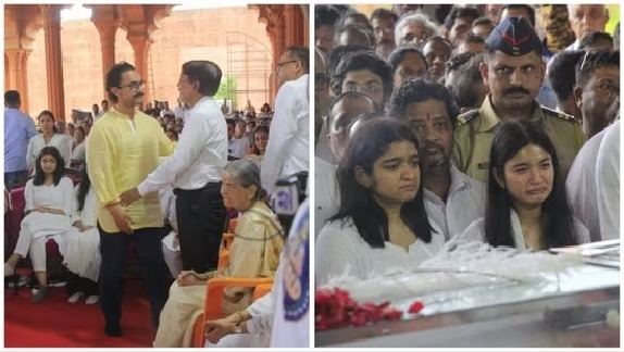 Many celebs arrive at Nitin Desai's funeral with Aamir Khan, bid farewell with wet eyes