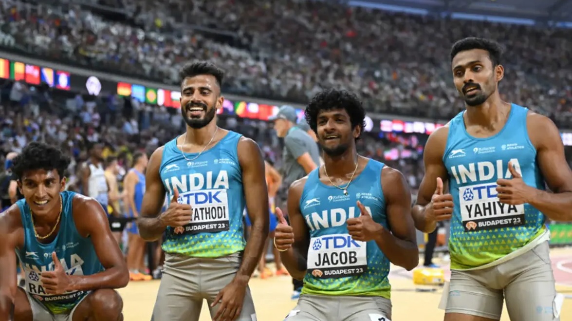 India World Athletic championship ભારત વર્લ્ડ એથ્લેટિક્સ ચેમ્પિયનશિપની 4x400m રિલેની ફાઇનલમાં ક્વોલિફાય થયું