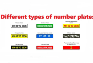 Different types number plates in India