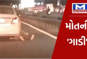 YouTube Thumbnail 82 1 દિલ્હીના રસ્તા પર મોતનું તાંડવ, કાર ચાલકને દોઢ કિલોમીટર સુધી ઢસડ્યો: જુઓ વીડિયો