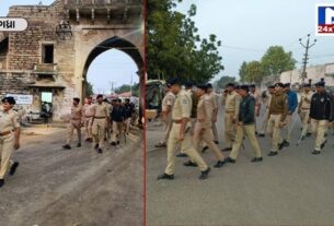 dhrangadhra Police carry out combing in city ધ્રાંગધ્રા સીટી પોલીસ દ્વારા શહેરી વિસ્તારમા કોમ્બીંગ હાથ ધરાયુ