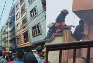 5 1 1 દિલ્હીની ઇમારતમાં ભીષણ આગ લાગતા બાળક સહિત ચાર લોકોના મોત