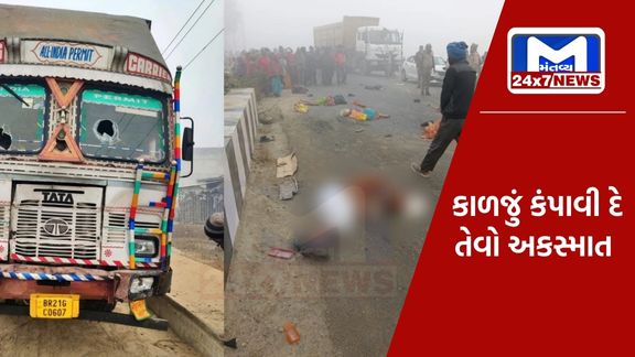 યુપીના શાહજહાંપુરમાં ભયંકર રોડ અકસ્માત, ટ્રક અને ટેમ્પો વચ્ચે ટક્કર થતા 12 શ્રદ્ધાળુઓના મોત