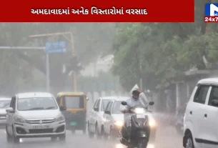 rainfall in several areas of Ahmedabad