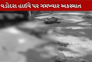 વડોદરા નજીક નેશનલ હાઇવે 48 પર કપુરાઇ ચાર રસ્તા પર એક ભયાનક અકસ્માત થયો