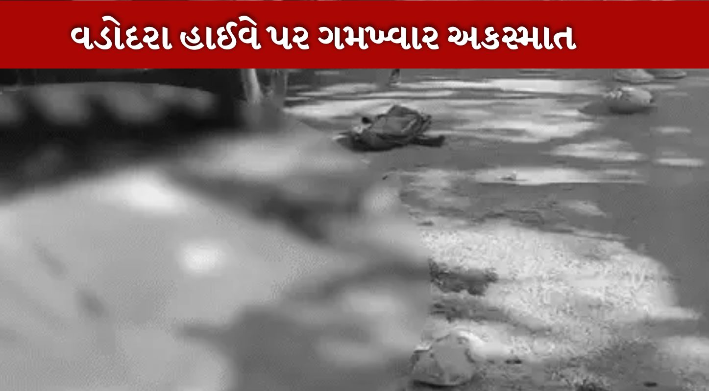 વડોદરા નજીક નેશનલ હાઇવે 48 પર કપુરાઇ ચાર રસ્તા પર એક ભયાનક અકસ્માત થયો