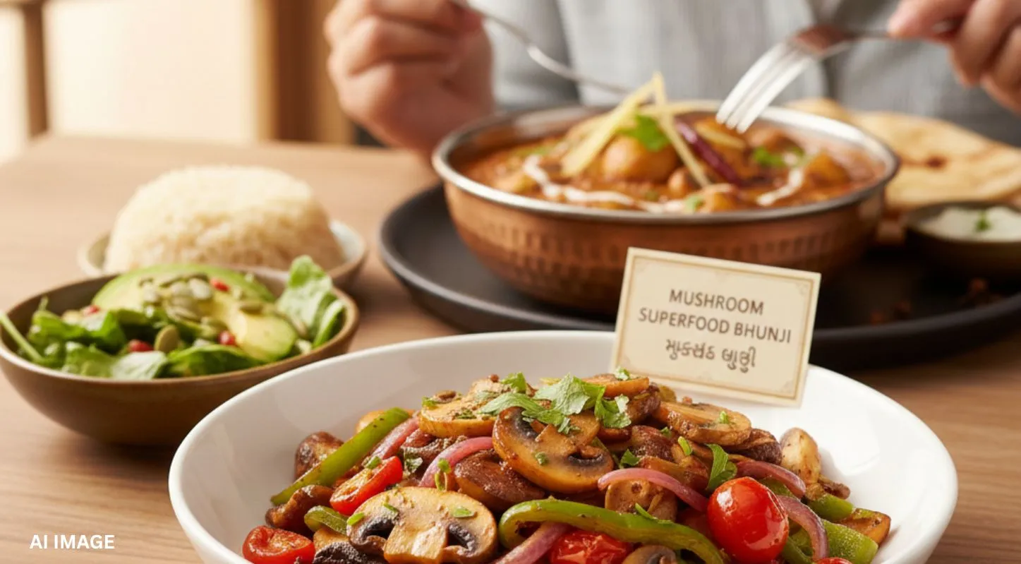 Mushroom Bhaji, મશરુમ ભાજી, હૅલ્ધી રેસિપી