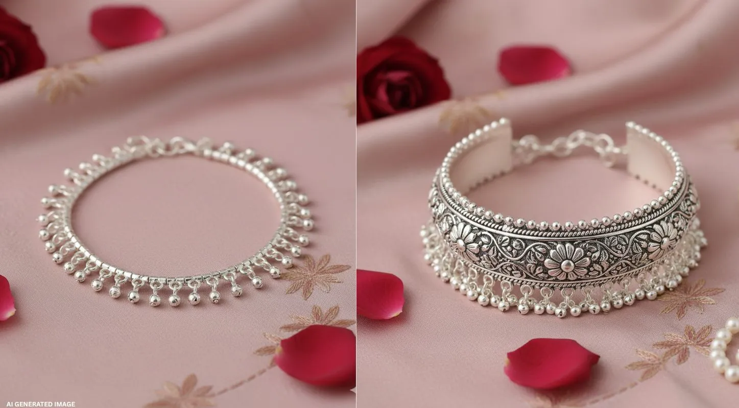 Baby Girl Silver Anklet, દીકરી, પગ, પાયલ