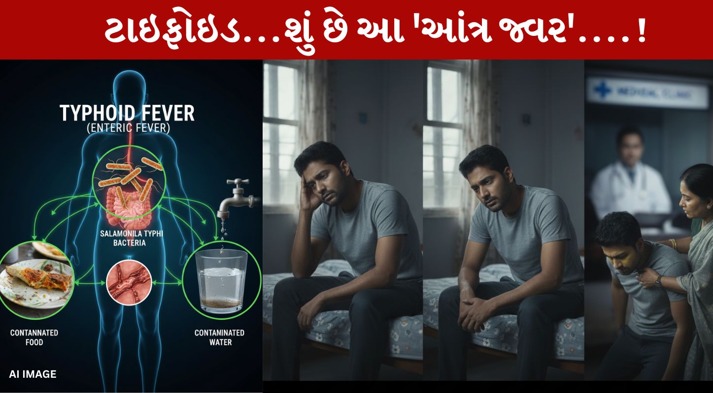 Typhoid, ટાઇફોઇડ, ફીવર, લક્ષણો, સારવાર, ટિપ્સ