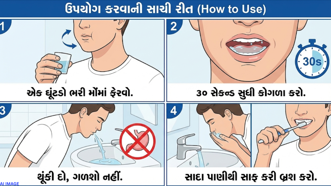 Garlic mouthwash