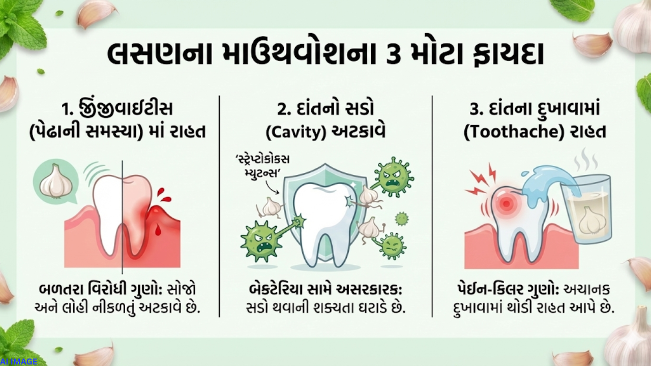 Garlic mouthwash