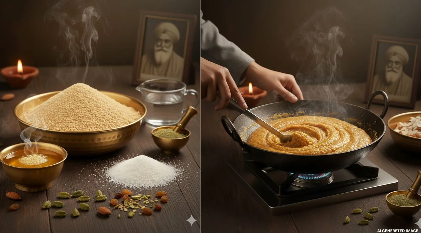Kada Prasad, કડા પ્રસાદ, હલવો, ગુરુદ્વારા, રેસિપી