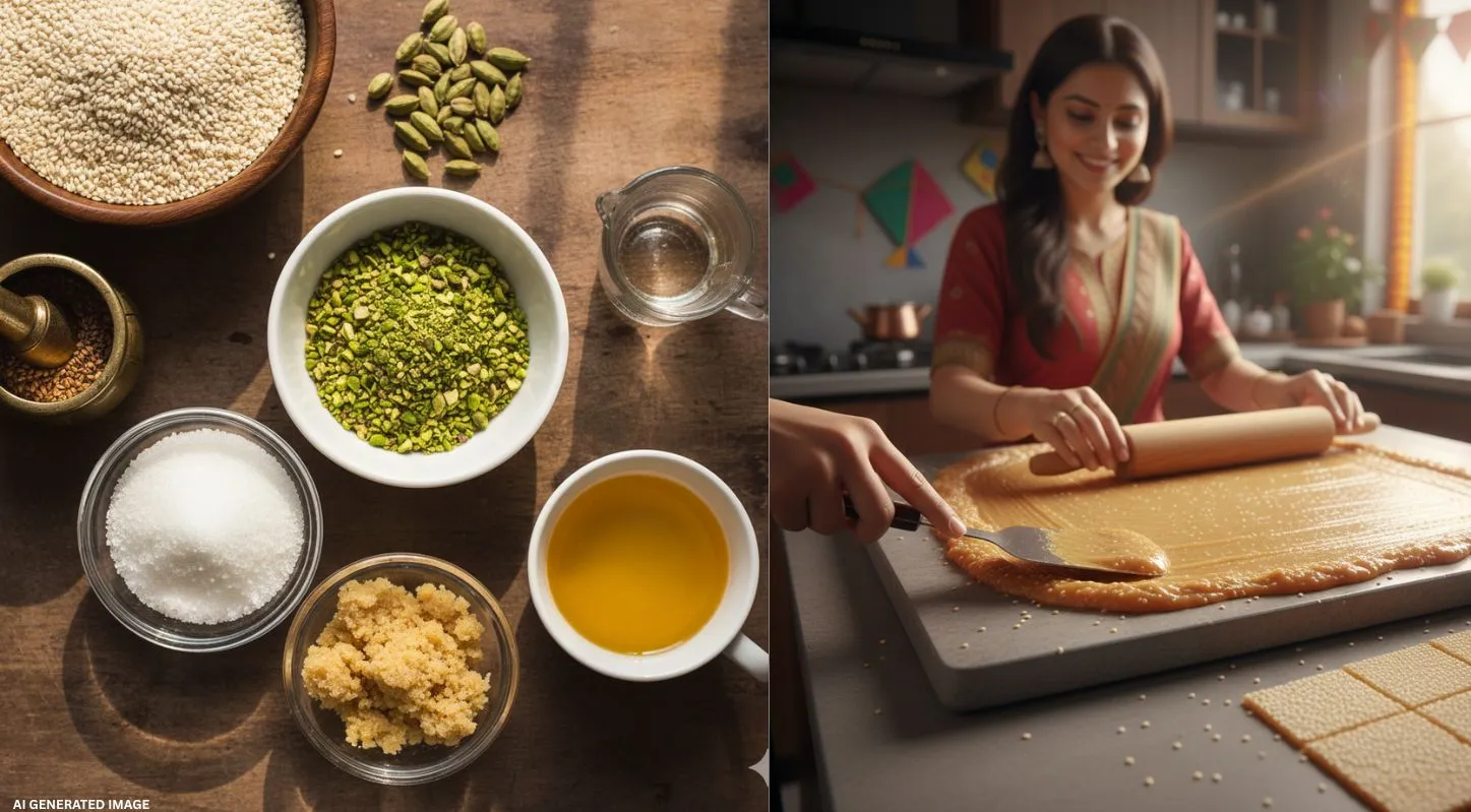 Til Papdi, તલ પાપડી,રેસિપી, ક્રિસ્પી, કેરેમલ, ઉત્તરાયણે