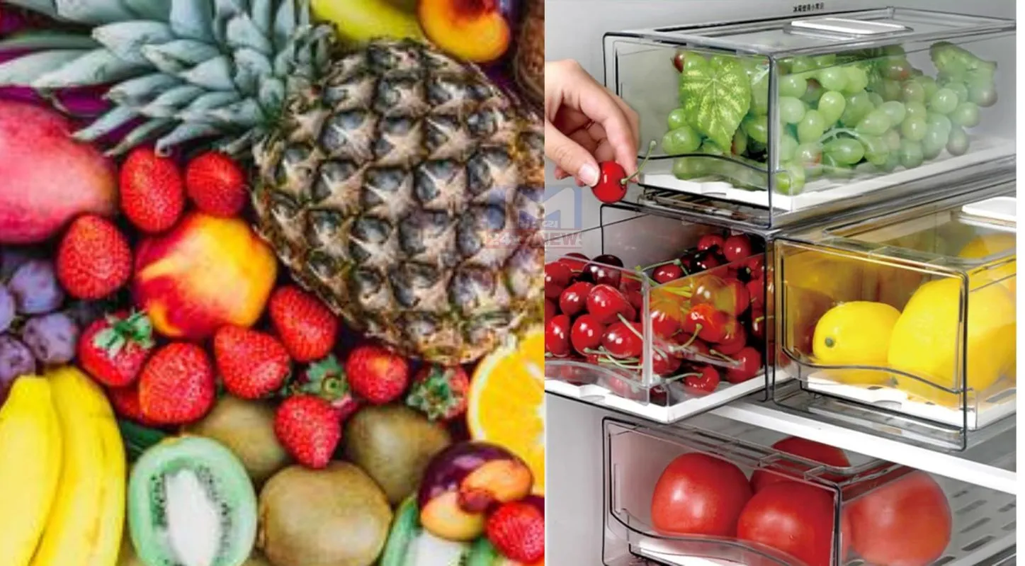 Fruits Storage , દાડમ, કેળા, સ્ટ્રોબેરી, પપૈયું