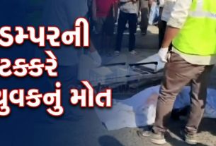 વડોદરા Accident: ડમ્પરનું ટાયર યુવક પર ફરી વળતા મોત