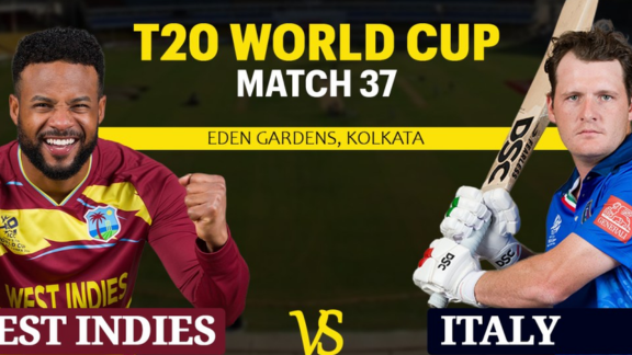 ICC T20 Men's World cup માં આજે વેસ્ટઇન્ડીઝ વિ. ઇટાલી