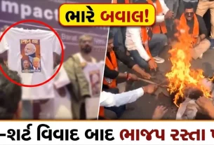 BJP protest against Congress AI summit