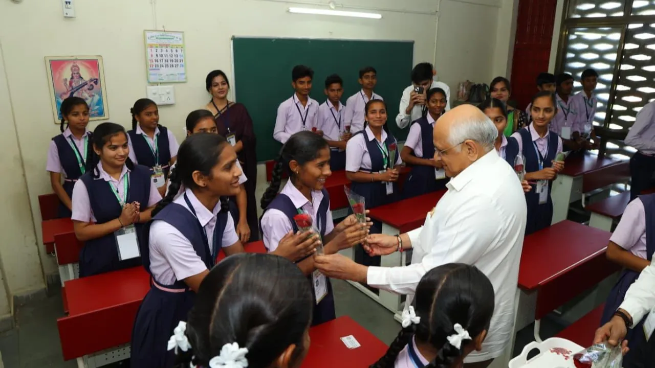 CM Bhupendra Patel Banaskantha School Visit