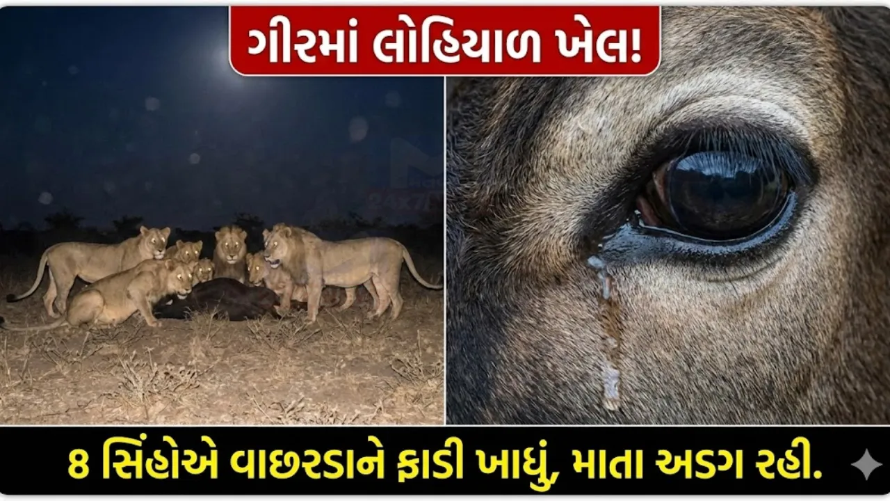 Gir Lion Hunting Cow Video