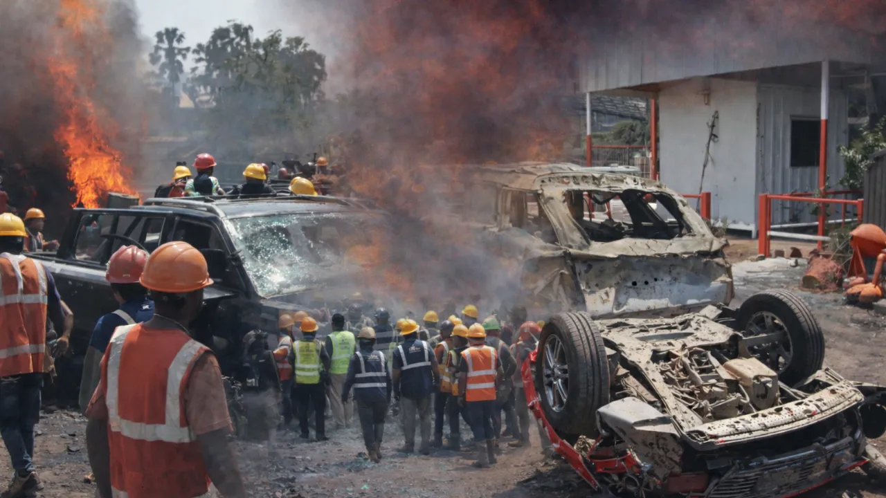 L&T Workers Protest Hazira Surat: