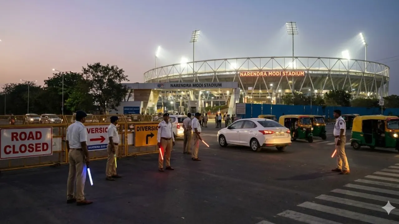 Ahmedabad Traffic Police Notification T20 Match