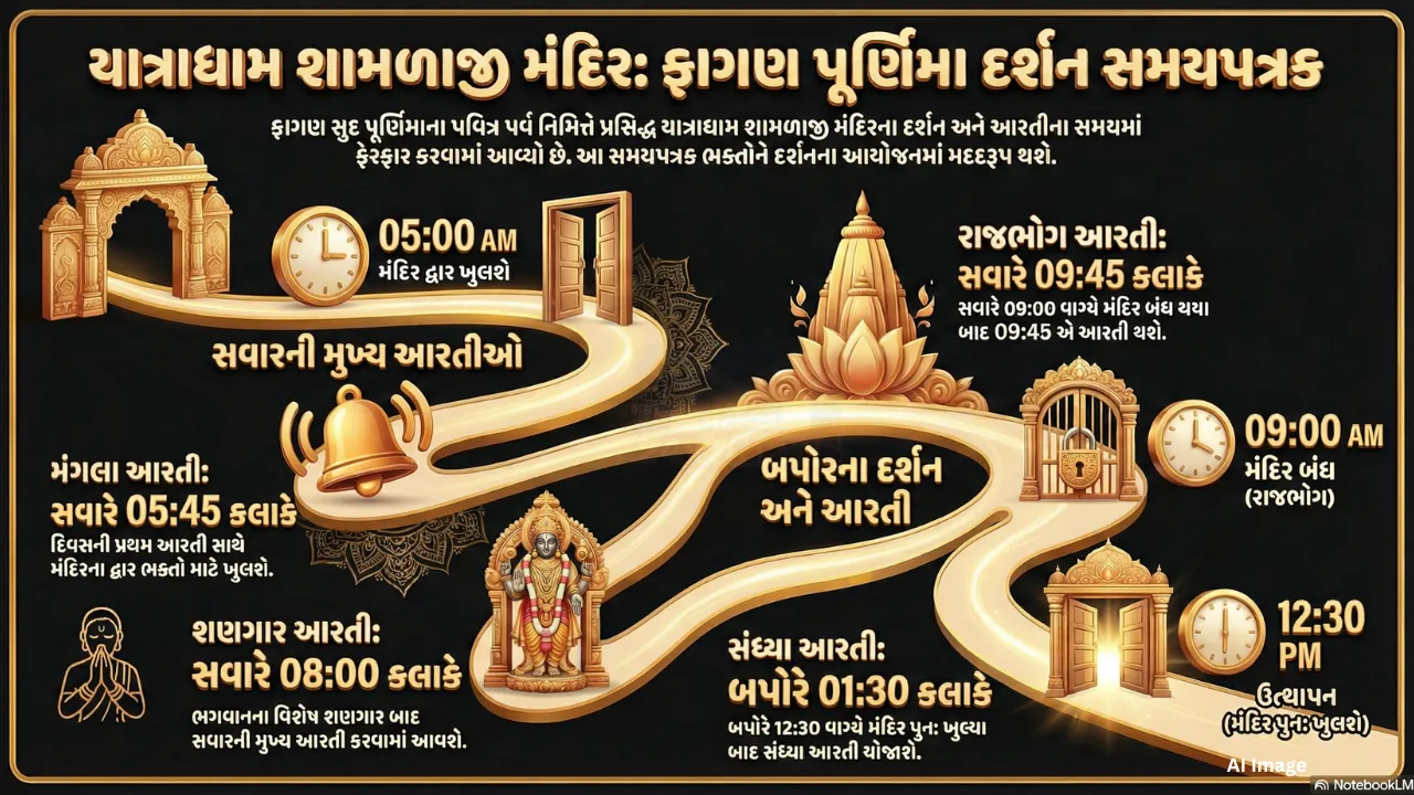 Shamlaji Temple Change in darshan time