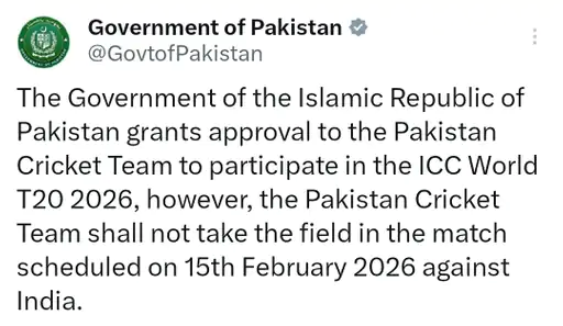India vs Pakistan T20 World Cup 2026 Boycott