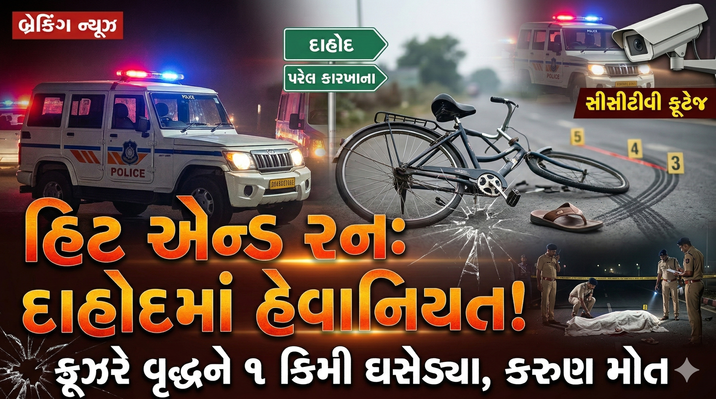 Cruiserએ વૃદ્ધ સાઇકલ ચાલકને કચડી નાખ્યો