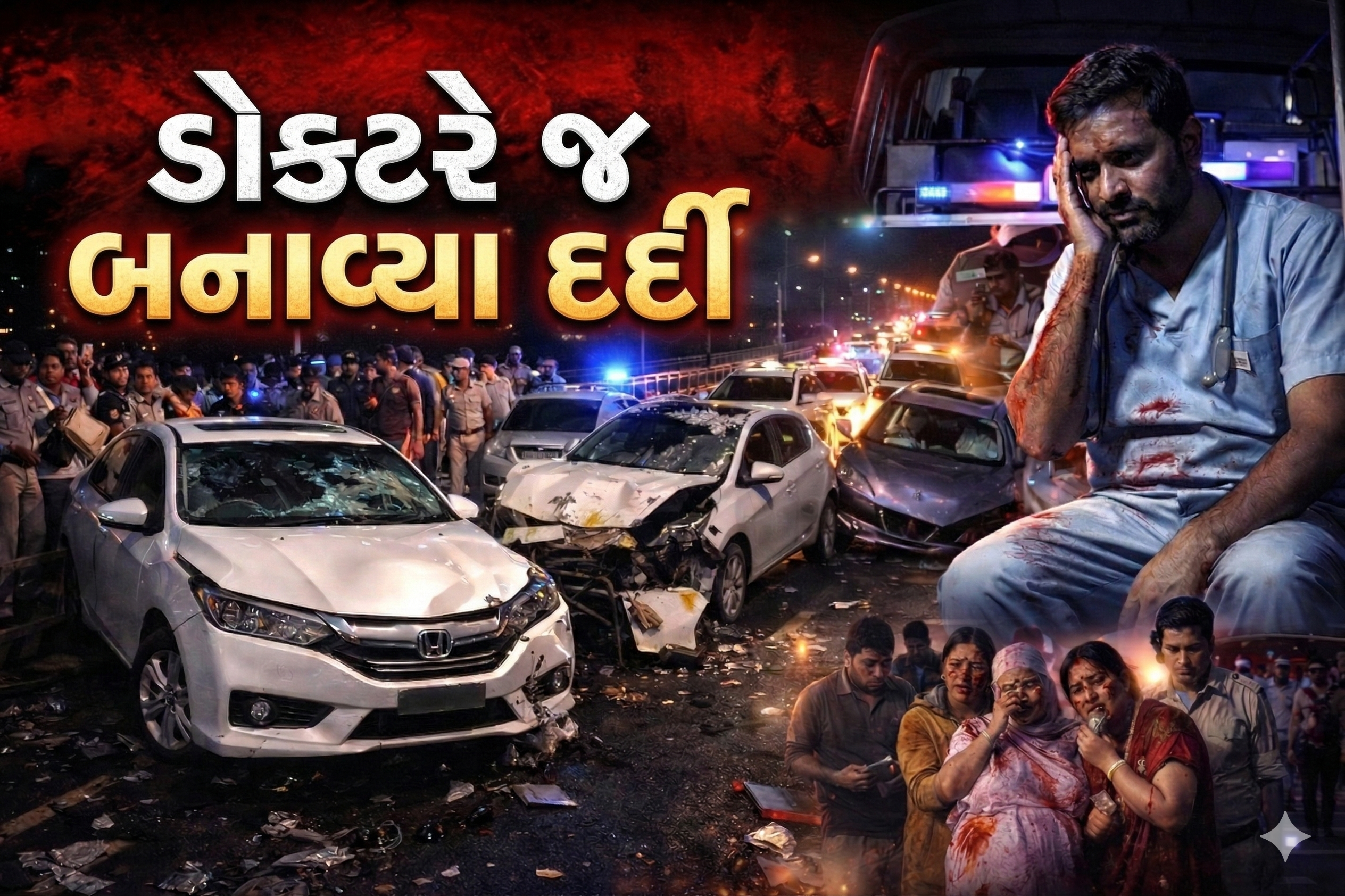 Doctorના થાકે સુરતમાં પાંચ જણને હડફેટે લીધા