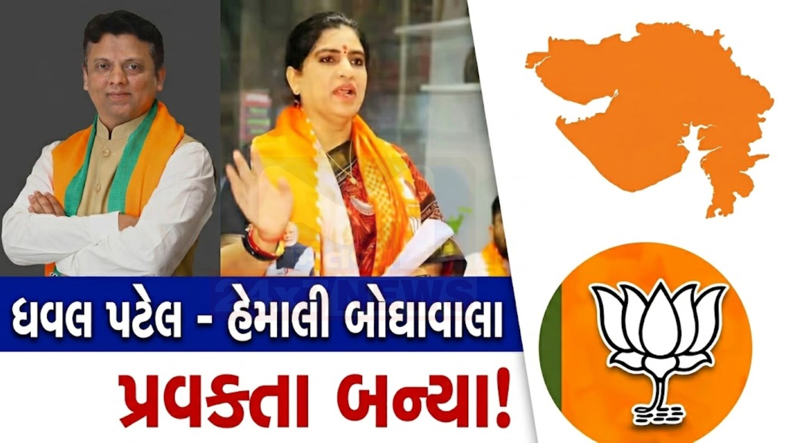 ગુજરાત BJPમાં ફેરફાર! Dhaval Patel-હેમાલી બોઘાવાલા પ્રવક્તા