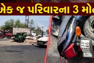 દુકાનથી ઘરે ફરતા સમયે Accident, એક જ પરિવારના ત્રણ મોત