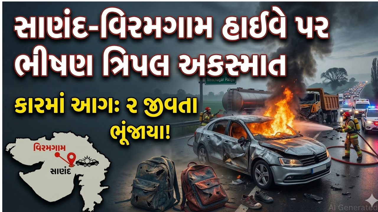 Accidentમાં બેના મોત, સાણંદ-વિરમગામ હાઇવે પર દુર્ઘટના