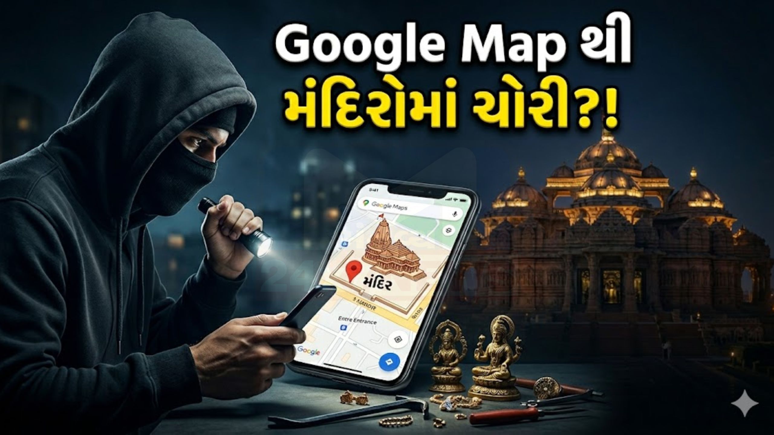 Google Maps થી મંદિર શોધી ચોરી કરનાર બે શાતીર ઝડપાયા