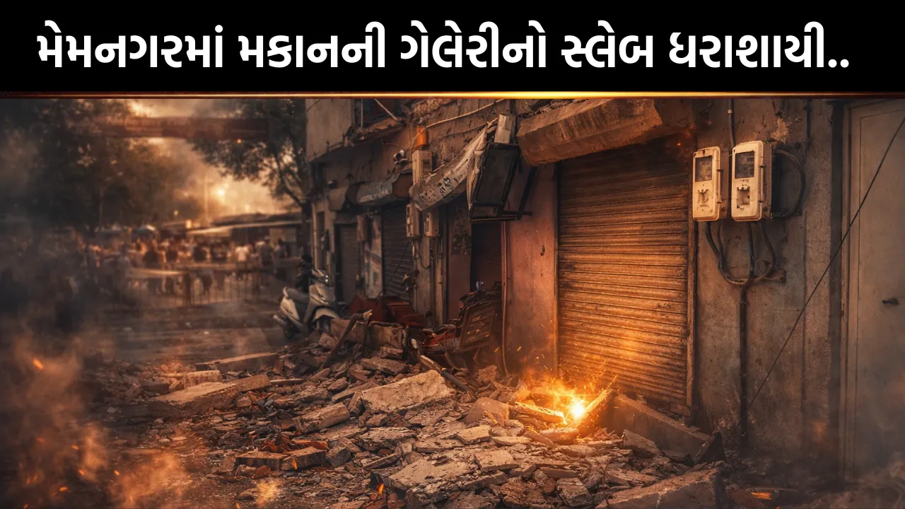Ahmedabad Memnagar Slab Collapse News