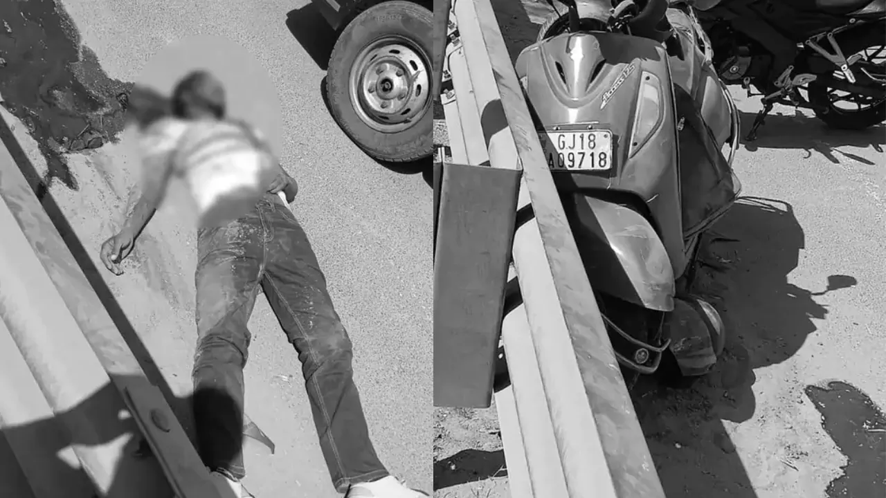Gandhinagar Indroda Road Accident