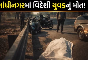 Gandhinagar Indroda Road Accident