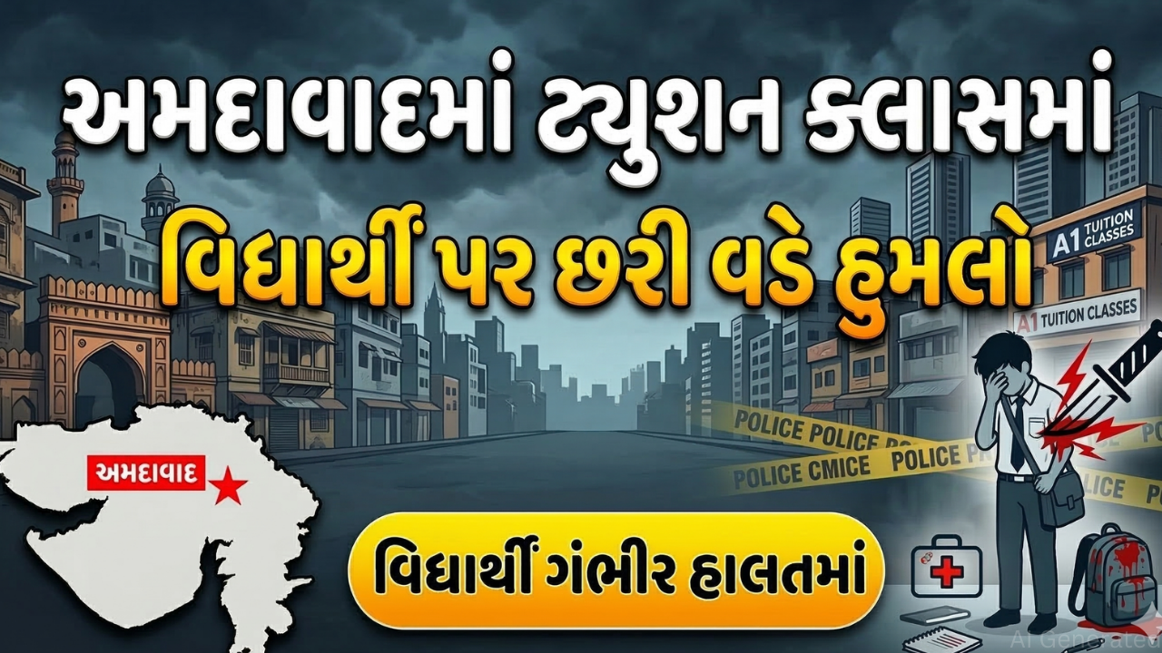 અમદાવાદમાં Knife attack, ટ્યુશન ક્લાસમાં થયો હુમલો