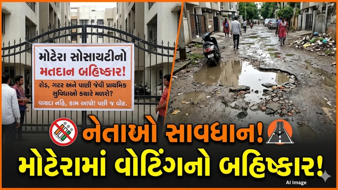 Motera Ahmedabad No Vote Baner