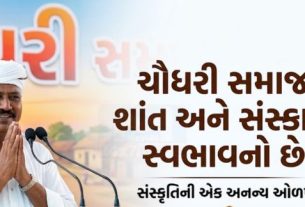 ચૌધરી અને રબારી (Rabari)સમાજ વચ્ચે હંમેશાં ભાઈચારો અને એકતા રહી છે