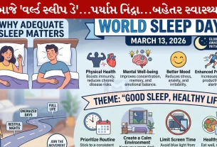 World Sleep Day 2026, નિંદ્રા, 13 મારચ, માનસિક સ્વાસ્થ્ય, 13 માર્ચ