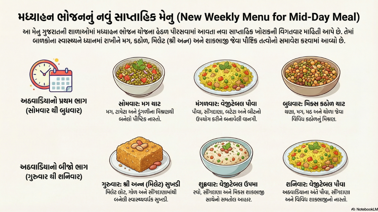 Gujarat Mid Day Meal New Menu 2026