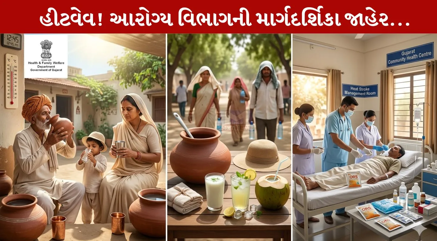 Gujarat Heatwave, Health Department, માર્ગદર્શિકા, લૂ, હીટ સ્ટ્રોક