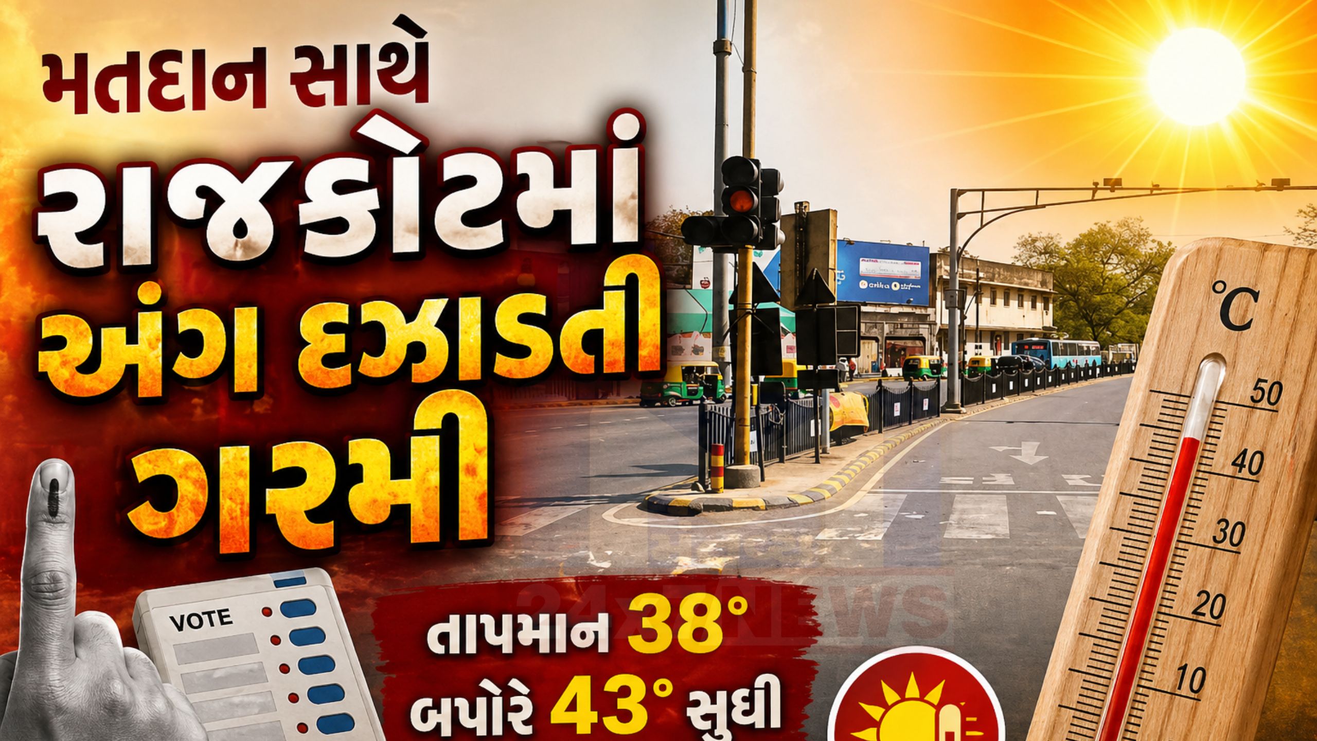 Rajkot Voting: રાજકોટમાં ચૂંટણીનો જંગ અને ગરમીનો ડબલ માર