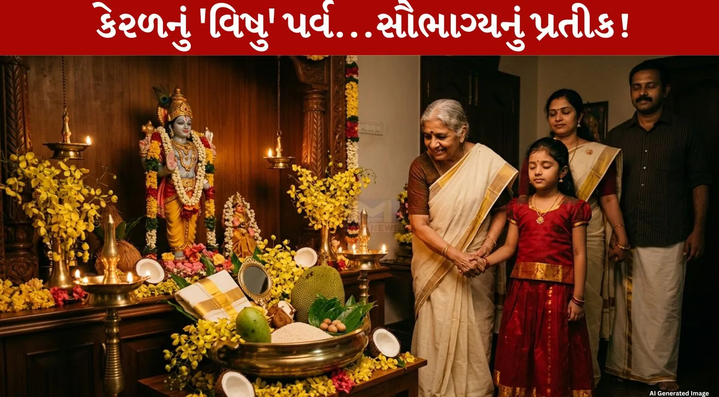 Vishu Kani 2026, વિષુ પર્વ, કેરળ, ભગવાન કૃષ્ણ, અરીસો