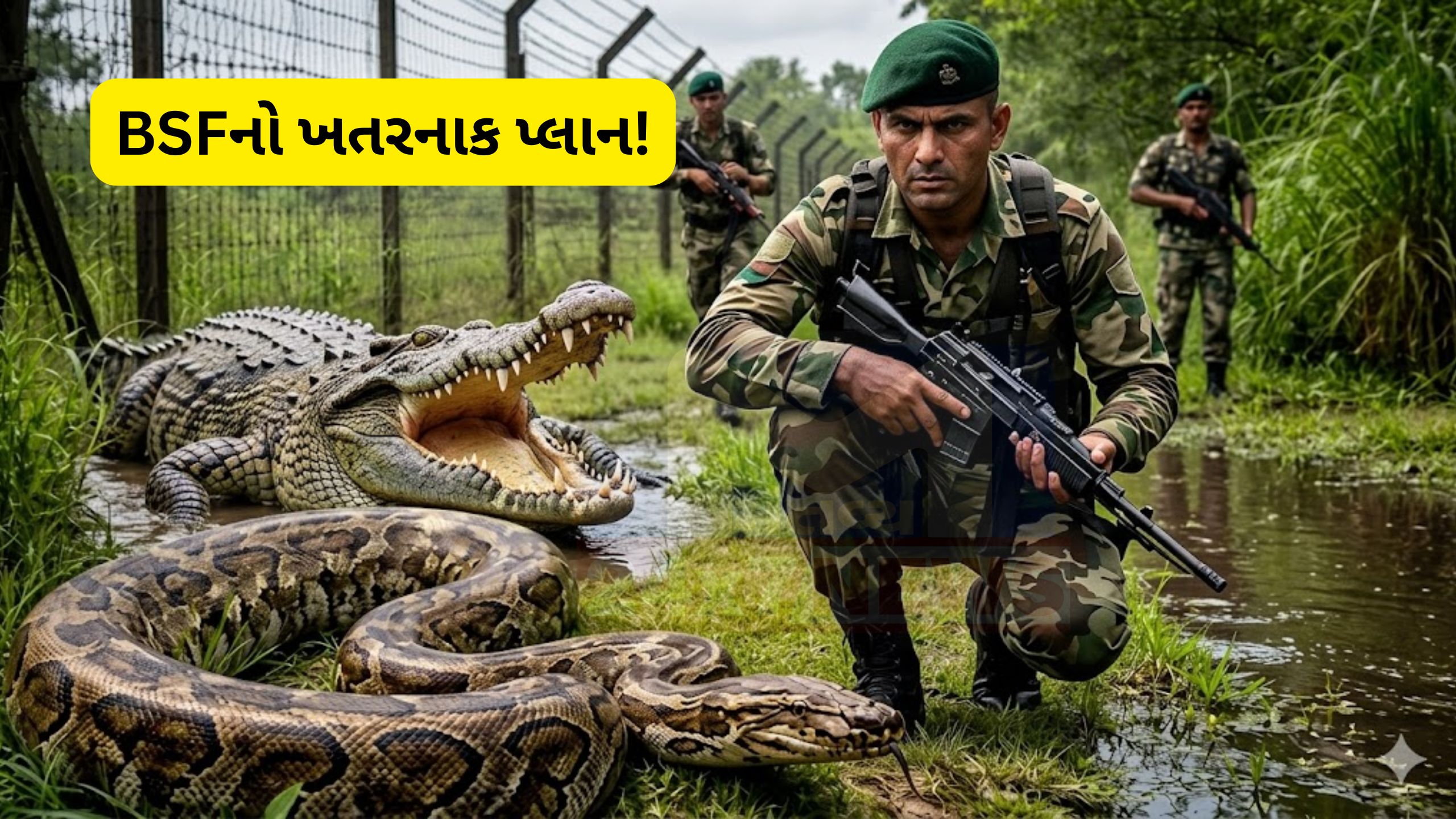 સીમા સુરક્ષા માટે અનોખી યોજના, BSF સાથે હવે સાપ-મગર