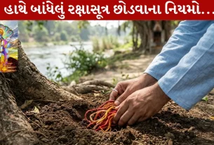 Rakshasutra , નાડાછડી, છોડવાના નિયમો, પીપળો, વડ